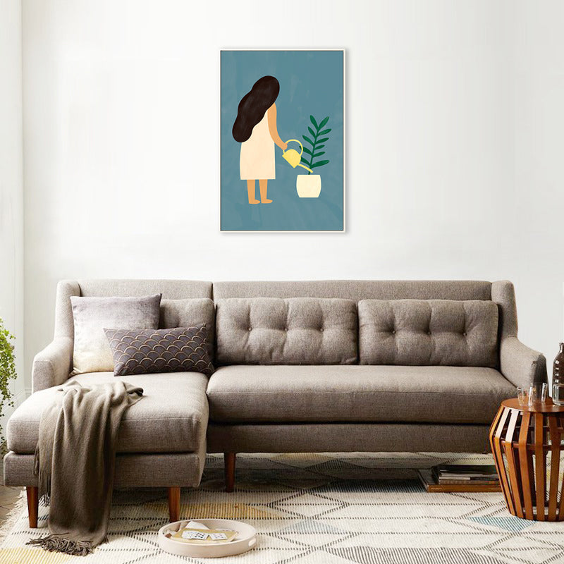 Brehn | Skandinavische Maiden Leinwand für Esszimmer Illustration Wandkunst, mehrere Größen
