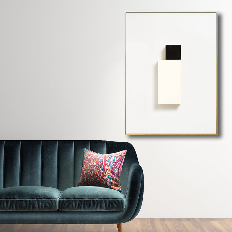 Brehn | Geometrische Formen Wandkunst Druck Nordic Texturierte Wohnzimmer Wanddekoration in Hellfarbe