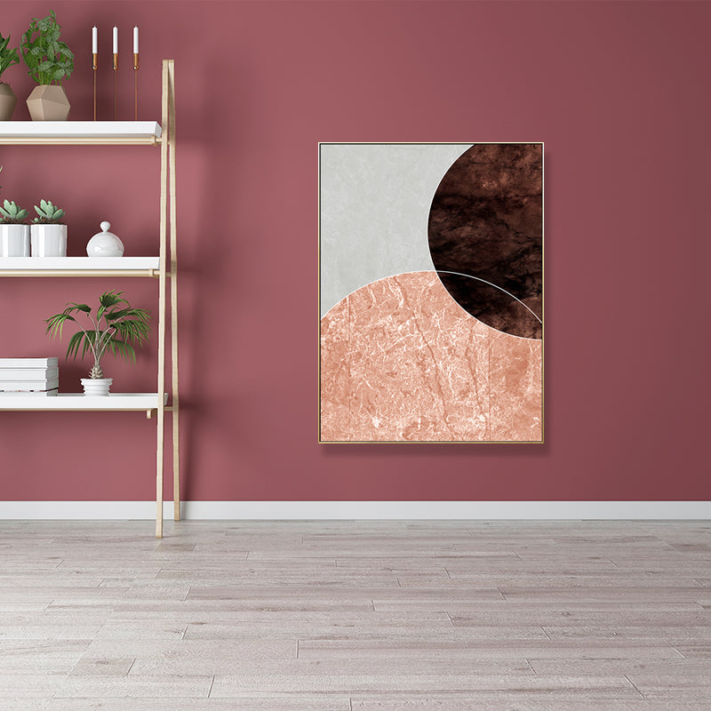 Brehn | Weiche Farbige Geometrische Kunst Drucke Abstrakt Nordisch Texturiert Leinwand für Wohnzimmer
