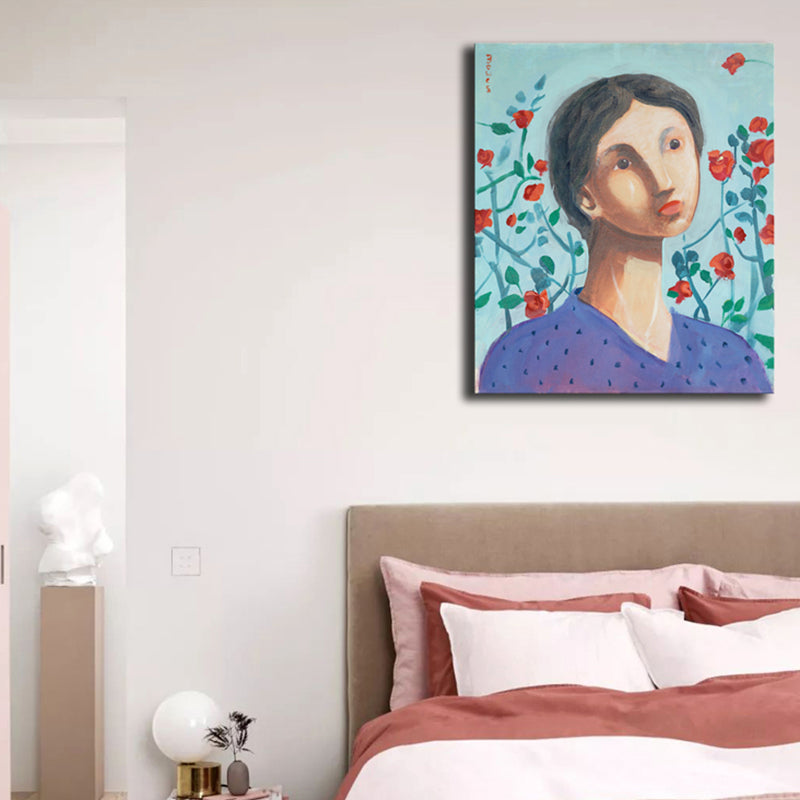 Brehn | Figurenmuster Wanddekoration Abstrakter Expressionismus Leinwand Texturierte Kunstdruck in sanften Farben