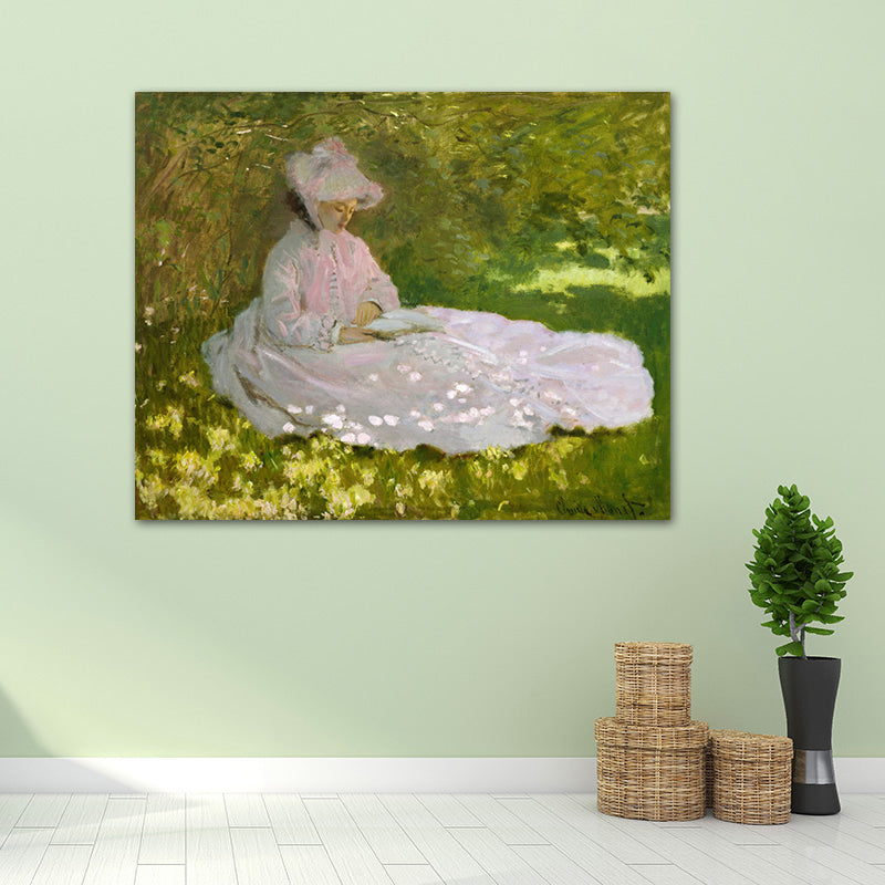 Brehn | Canvas Pastellfarbige Kunstdruck Impressionismus Stil Picknicker Malerei, Mehrere Größen