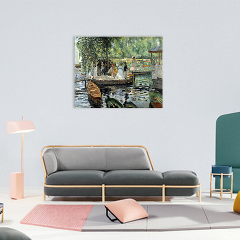 Brehn | Lake Park und Sightseers Leinwand Texturiert Impressionismus Stil für Schlafzimmer Malerei
