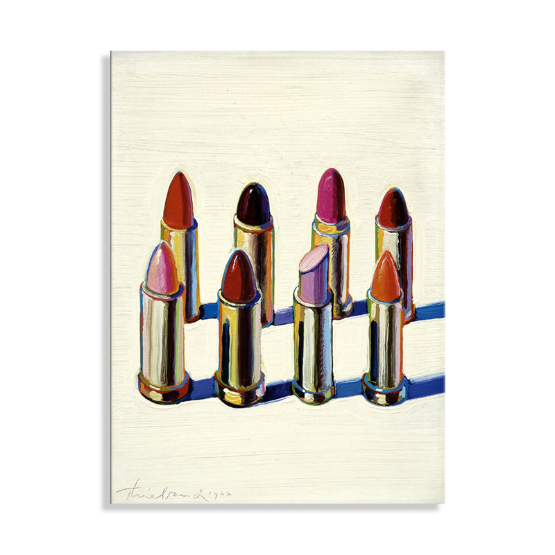 Brehn | Lippenstift in verschiedenen Farben Malerei in Rot Traditionelle Wanddekoration für das Esszimmer