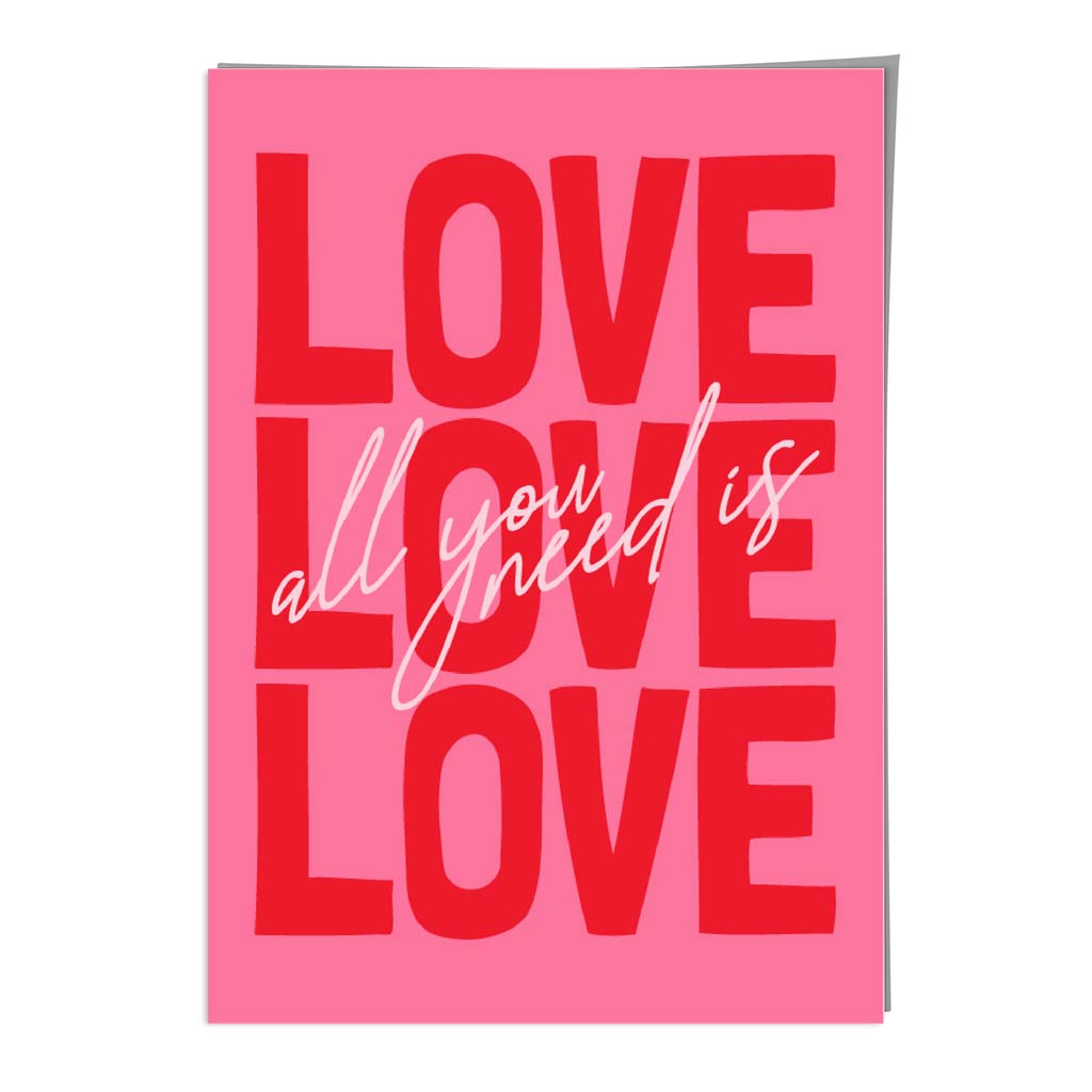 Alles, was du brauchst, ist Liebe Kunstdruck