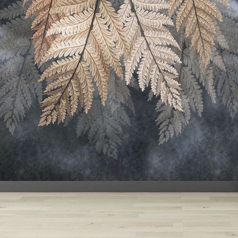 Brehn | Extra grote botanische muurschildering lichte kleur non-woven wandkunst voor binneninrichting, op maat gemaakt