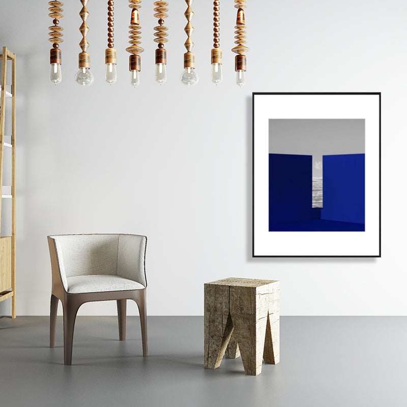 Brehn | Illustration Einfachheit Leinwanddruck Dunkle Farbe Geometrische Wandkunst für Hausinterieur