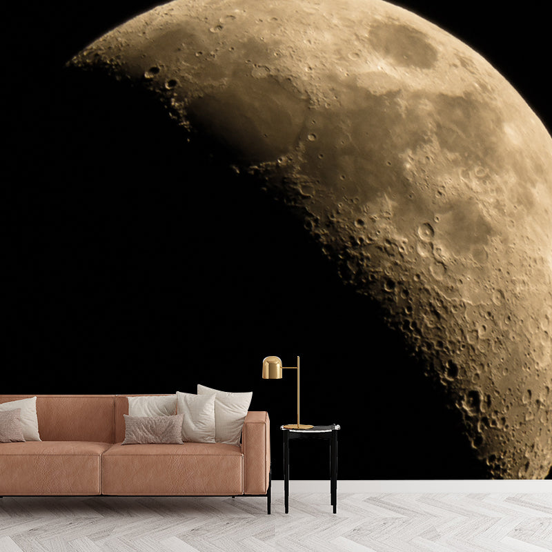 Brehn | Realistische afneembare maan muurschildering voor kinderkamer Astronomie wanddecoratie, op maat gemaakte print