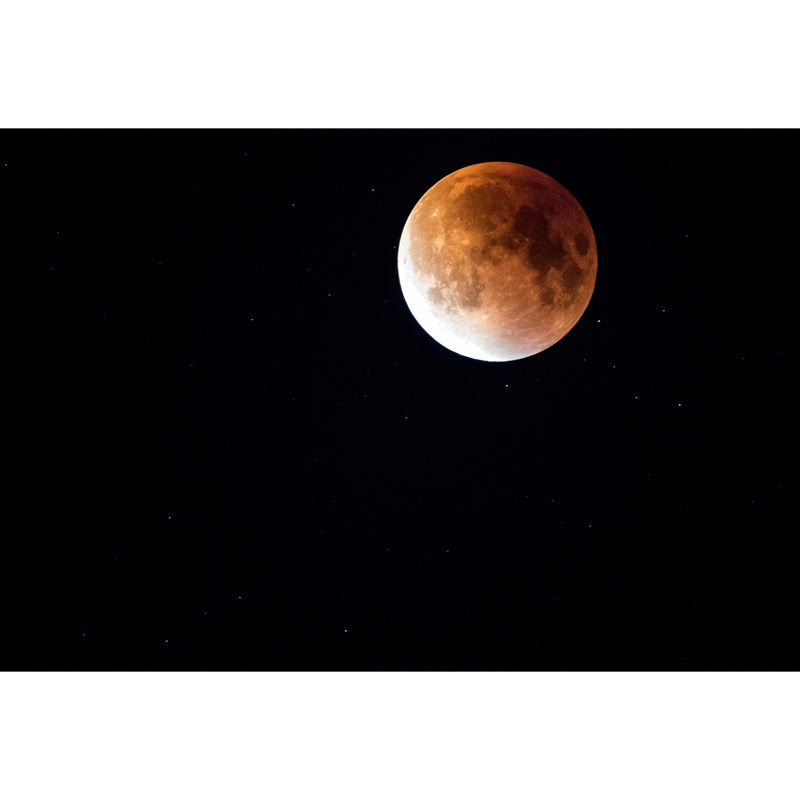 Brehn | Astronomie Maan Muurdecoratie Behang Hedendaagse Gladde Wanddecoratie in Geel op Zwart