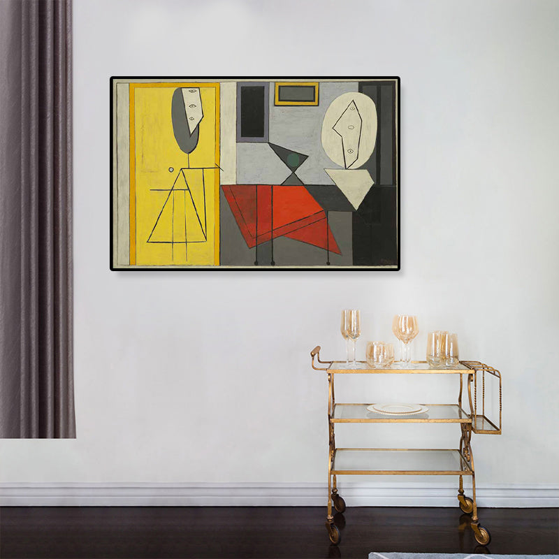 Brehn | Kubismus Einzigartiges Muster Leinwanddruck Abstrakt Helle Farbe Jungen Schlafzimmer Wandkunst Dekor