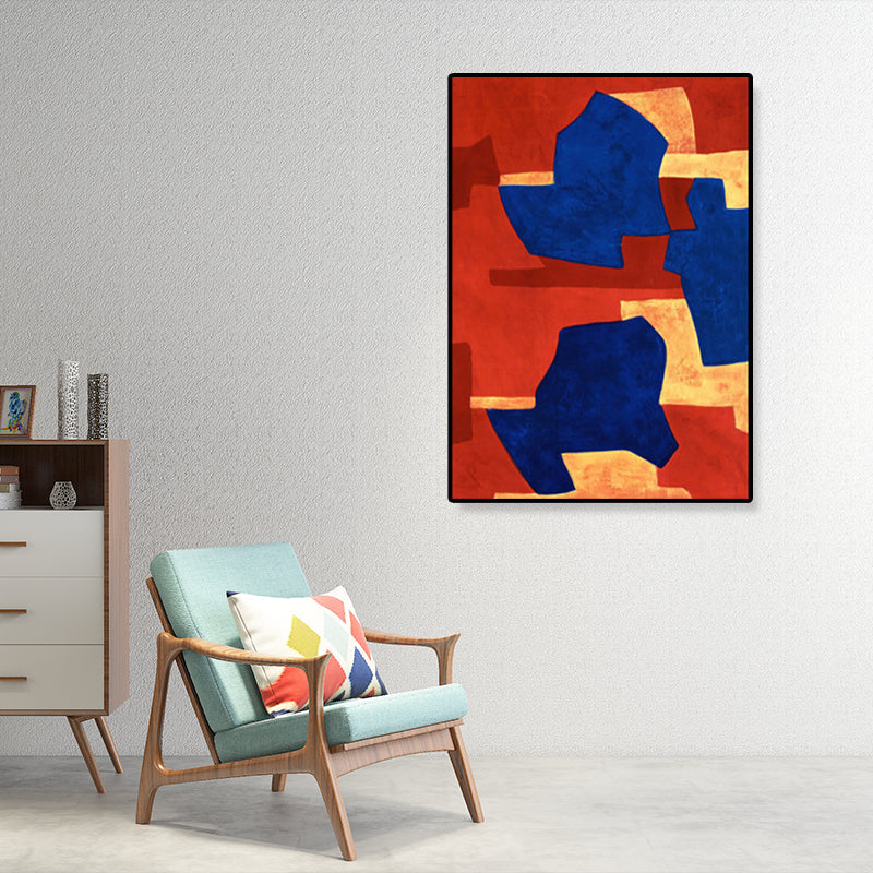 Brehn | Handgedruckte grafische Leinwandkunst weiche Farbdrucke abstrakte Wanddekoration für das Wohnzimmer