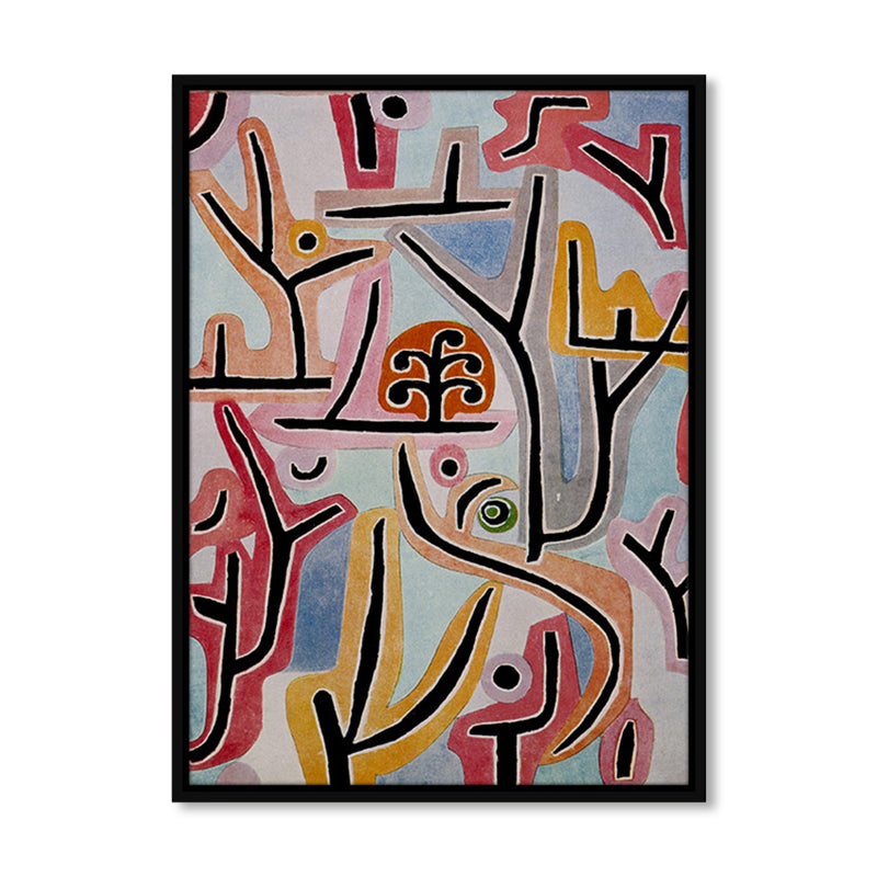 Brehn | Labyrinth-Muster-Leinwand-Wandkunst für die Inneneinrichtung, Rosa, Mehrere Größen Verfügbar