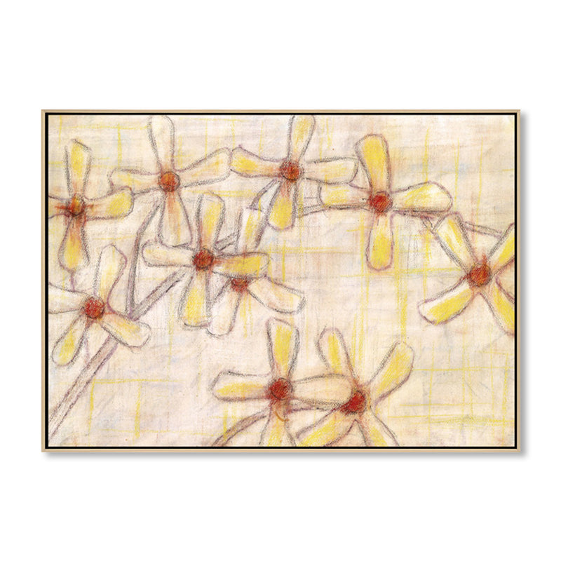 Brehn | Blumenleinwand in Braun für das Schlafzimmer