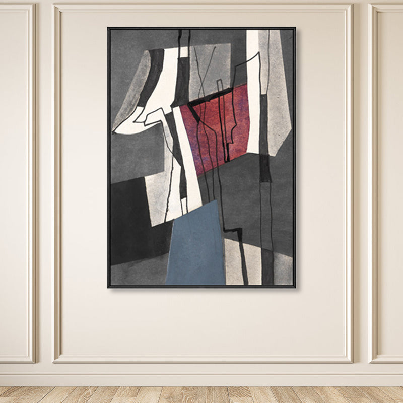 Brehn | Kubismus Abstract Muster Kunstdruck Pastellfarben Schlafzimmer Eingewickelte Leinwand, Multiple Größen