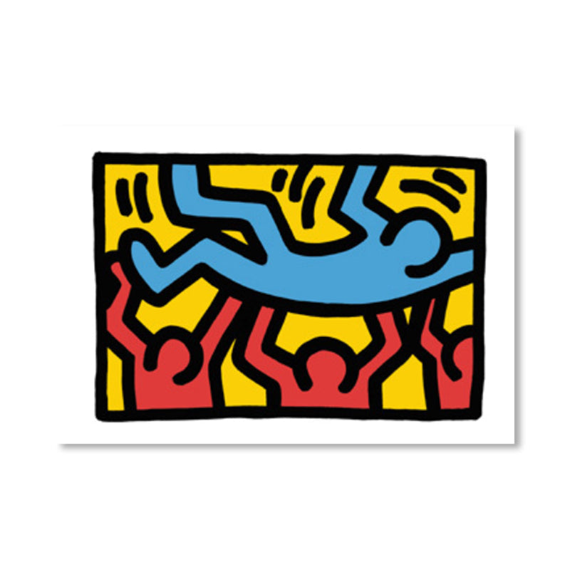 Brehn | Neuheit Figur Grafik Malerei Pop Art Leinwand Wanddekoration in hellen Farben für das Badezimmer