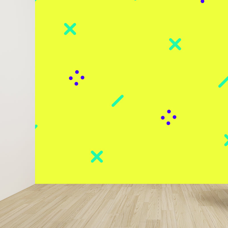 Brehn | Ganz geometrische Wandverkleidung Wandgemälde dunkle Farbe Vliesstoff Wandkunst für Dekor, maßgeschneiderte Größen