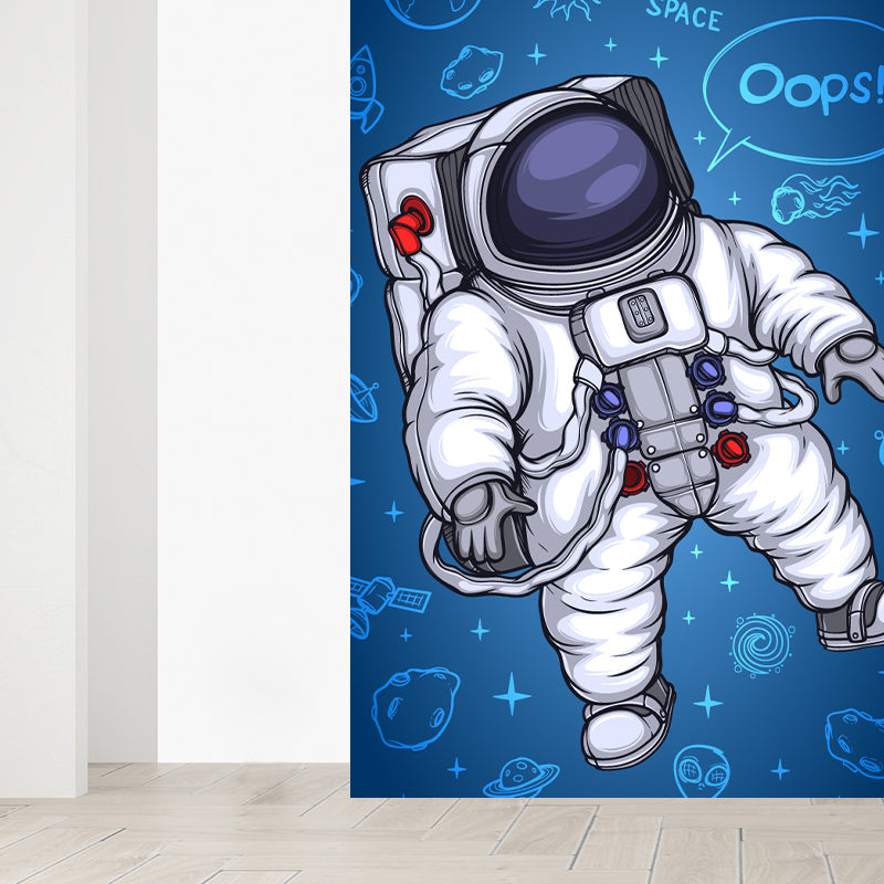 Brehn | Kinder Astronaut Tapete Mural Dunkle Farbe Jungen Schlafzimmer Wandkunst, Maßgeschneidert