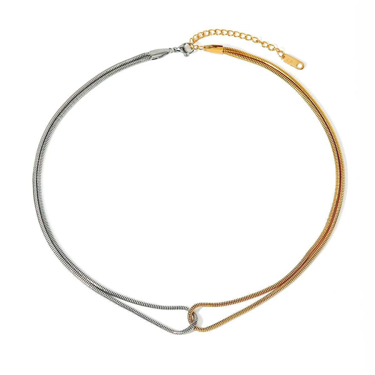 Brehn | 18k Dual Loop Box Chain Necklace