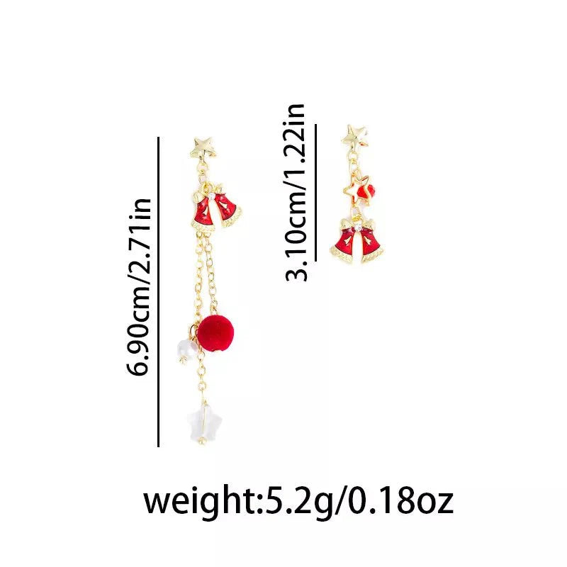 Brehn | 18K Gold-beschichtete Weihnachtsglocken Ohrringe