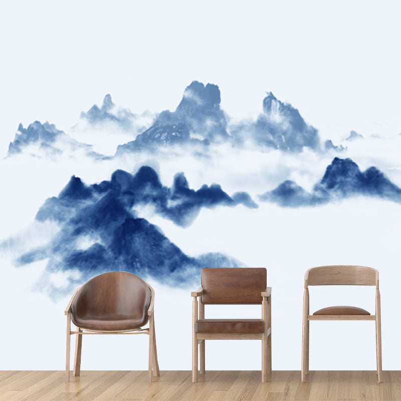 Brehn | Riesen Natur Landschaft Wandbild Aufkleber Blau Vlies Wandkunst für Heimdekoration, Personalisierte