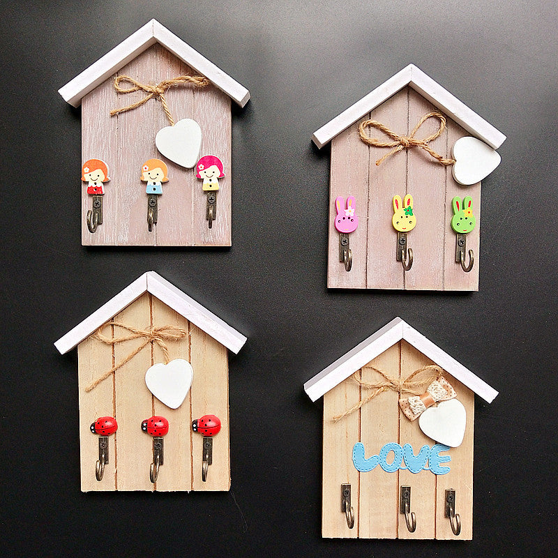 Verspielte Kaninchen Thema Wandhakenregal