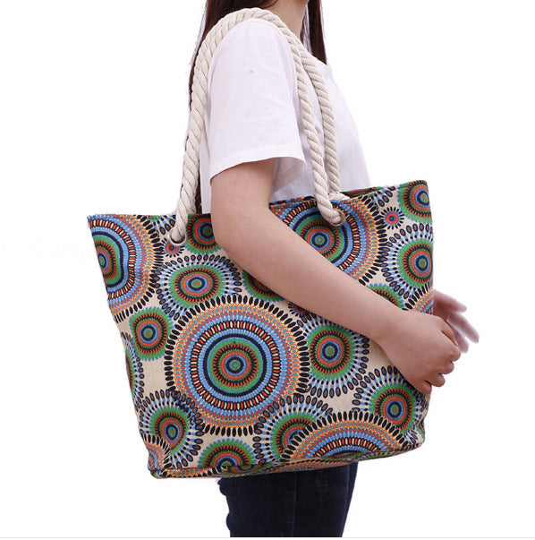 Xxl Tragetasche mit Buntem Mandala-Muster Brehn