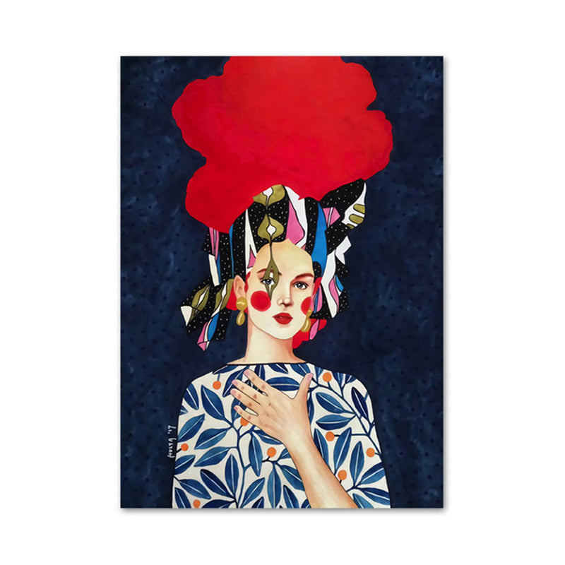 Brehn | Helle Farbmode Figurenmalerei Illustration Glam Texturiertes Leinwand für Lounge