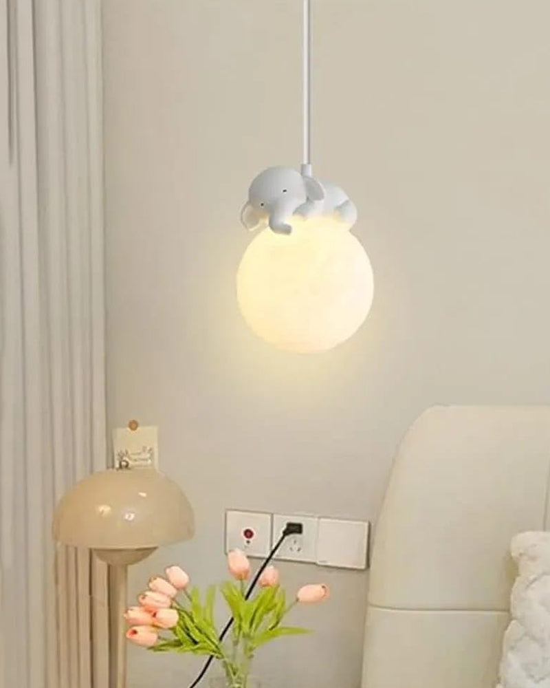 Brehn | Niedliche tierförmige Mondanhängerlampe - Elefant