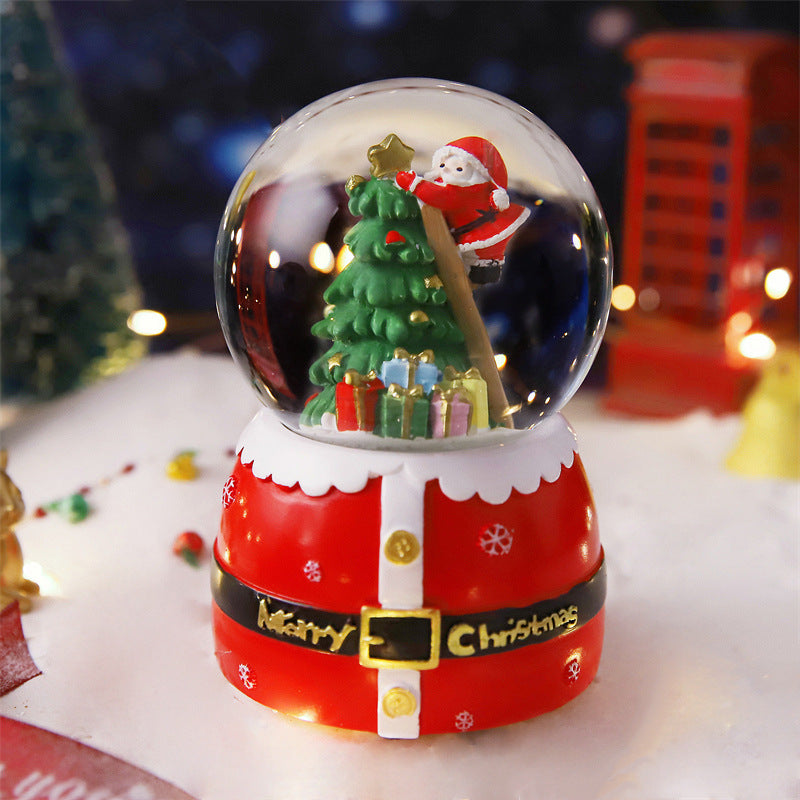 Dekoratives Weihnachtskugel-Musikspieluhr-Set