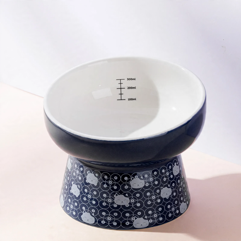 Keramik-Futternapf mit Fuß, ergonomisch, für Katzen und Hunde