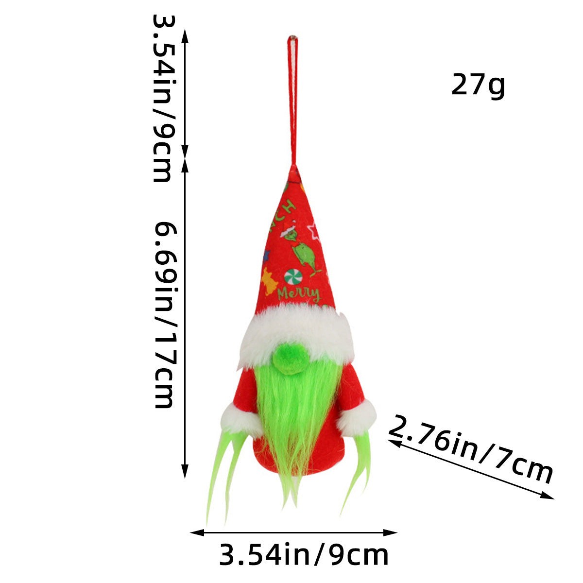 Leuchtende Weihnachts-Wichtelfigur mit Pailletten