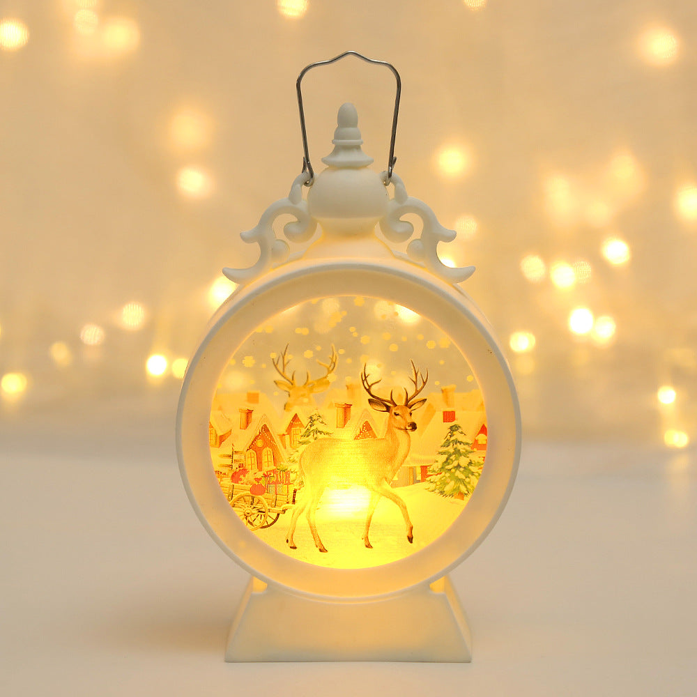 Dekorative LED-Laterne mit Weihnachtsmotiv