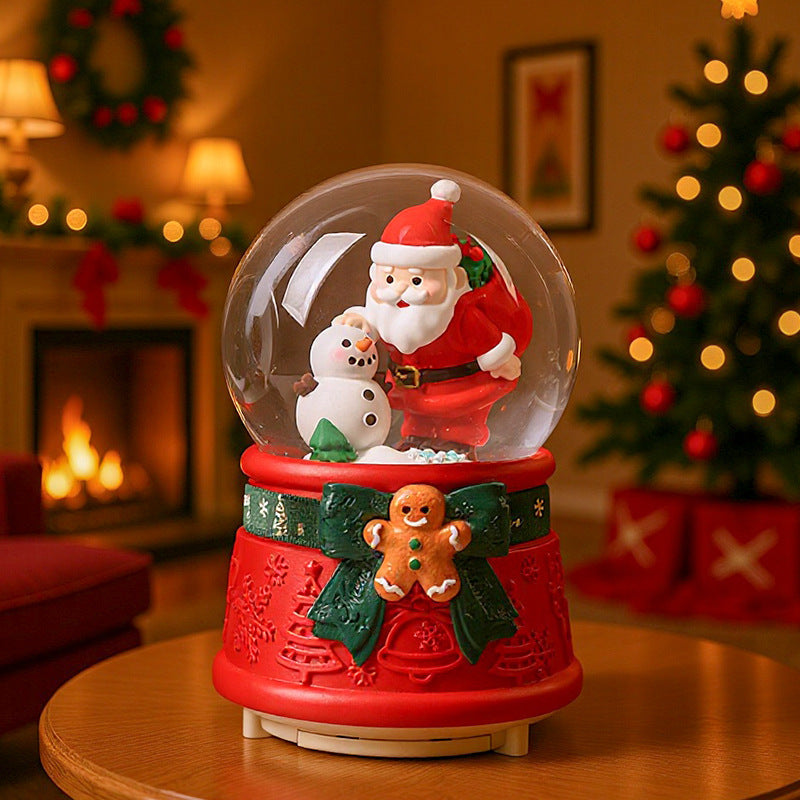 Große leuchtende Weihnachtsschneekugel für den Tisch