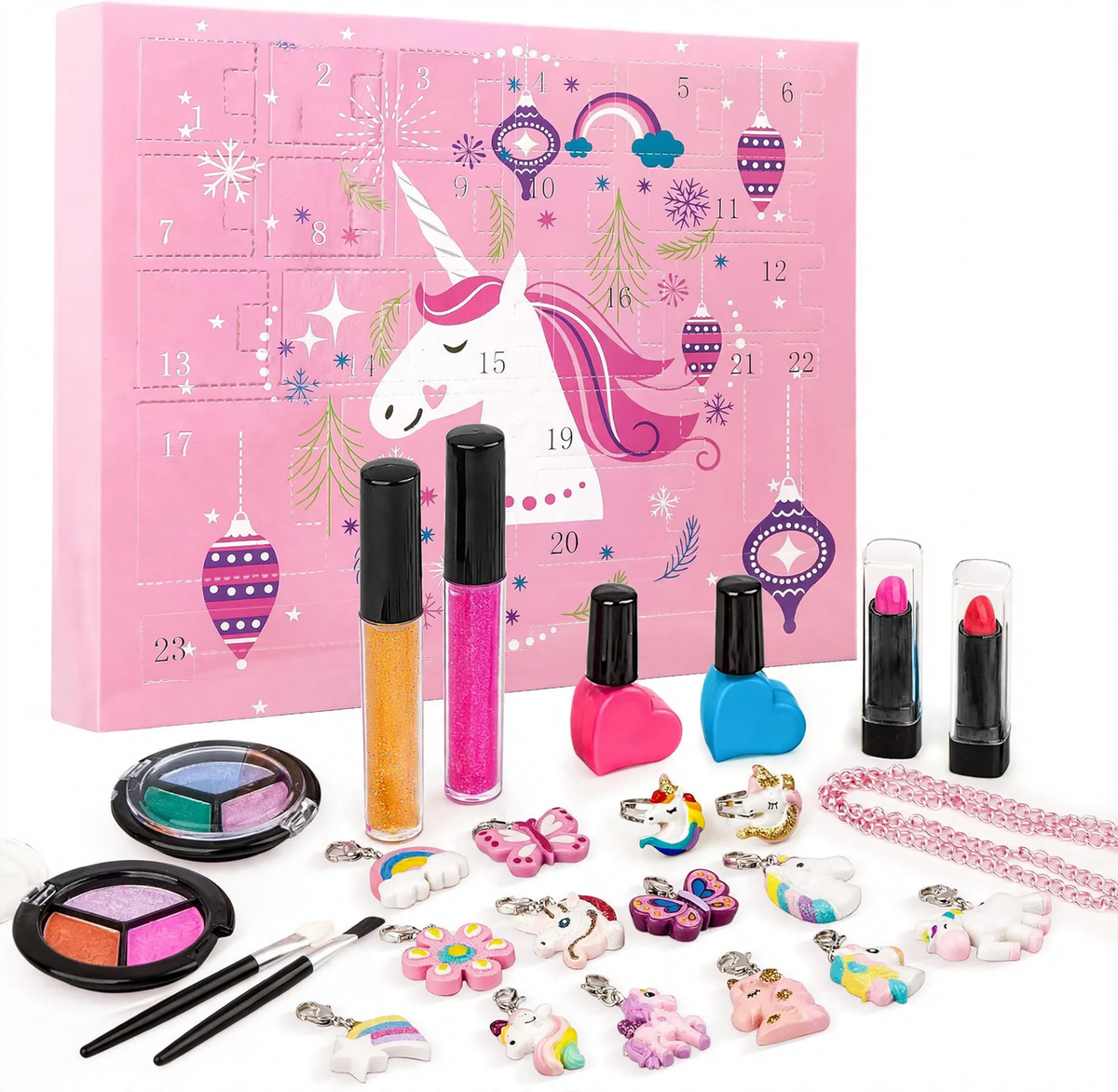 Weihnachts-Adventskalender für Mädchen mit Schmuck und Accessoires