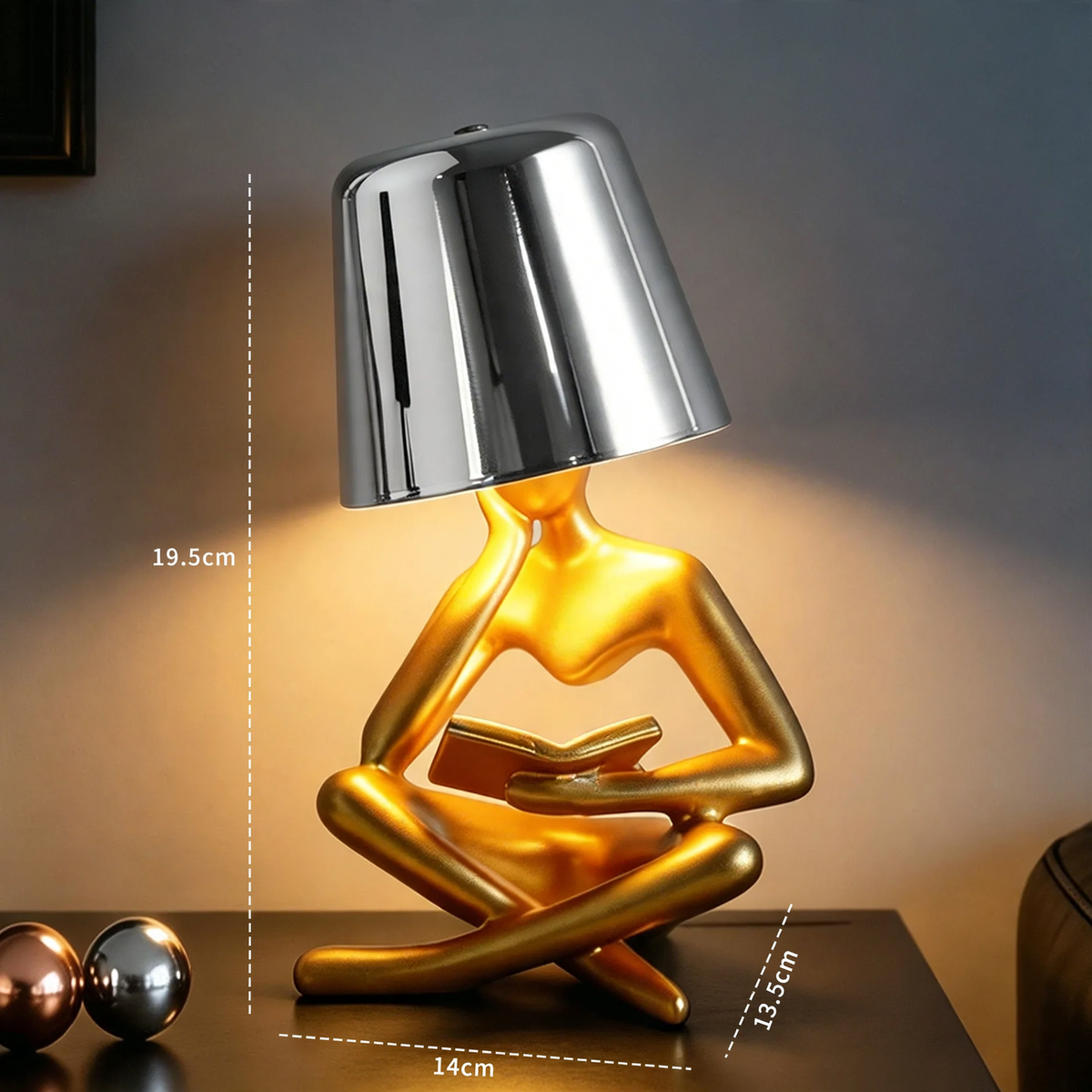 Abstrakte Lesefigur Tischlampe Luxus
