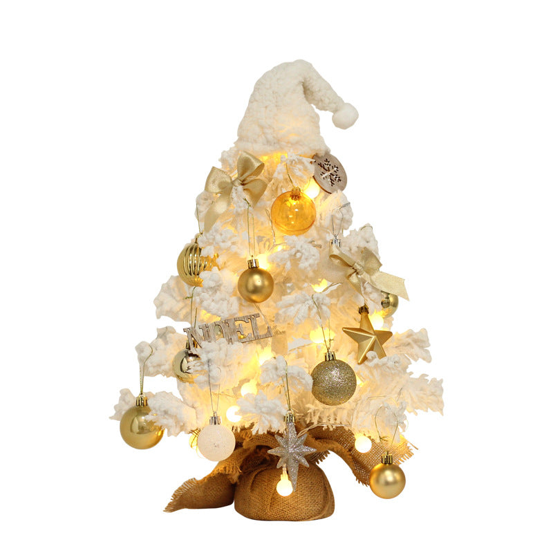Beflockter Mini-LED-Weihnachtsbaum, 50 cm