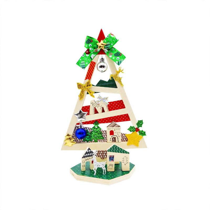DIY-Holz-Weihnachtsbaum, Miniatur-Tischdekoration