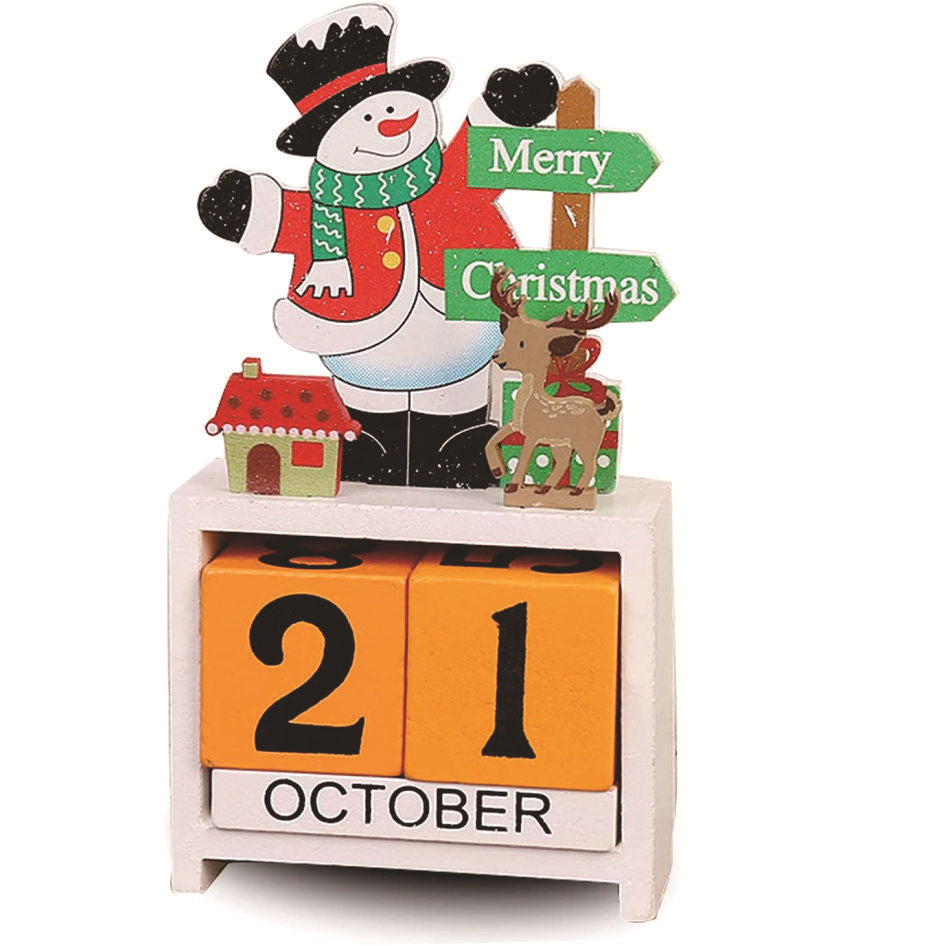 Dekorativer Holz-Adventskalender für den Tisch