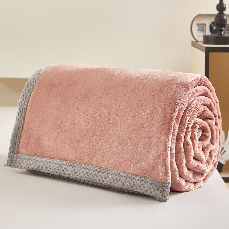 Flauschige Korallenfleece-Decke, unifarben