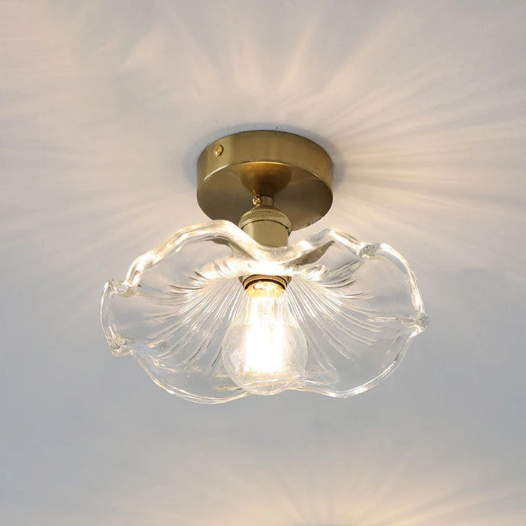 Brehn | Glas Hibiskus Deckenlampe