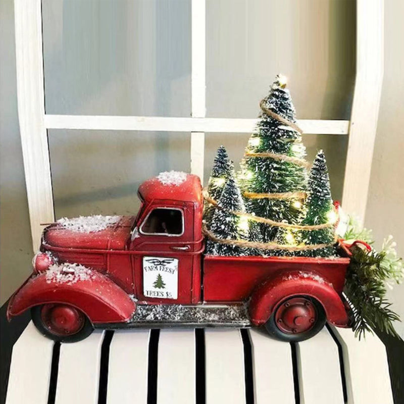 Brehn | Roter Bauernhof-LKW Weihnachten Dekorationen