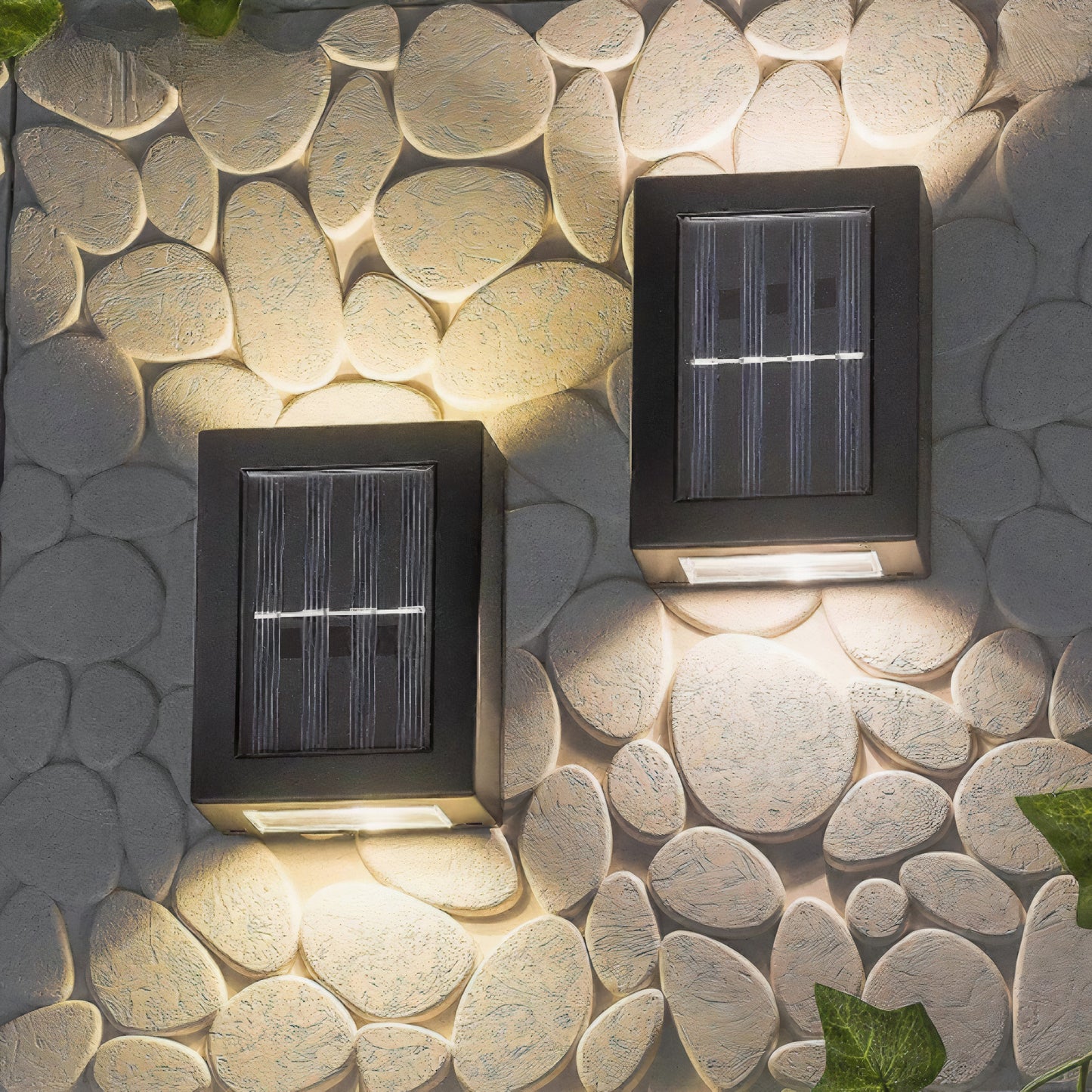 Brehn | LuxeSolar Elegante LED-Wandleuchte | Nachhaltige Sonnenenergie mit automatischem Betrieb