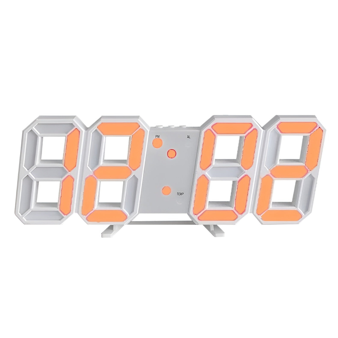 Moderne 3D-LED-Wanduhr – Digitales Display in auffälliger Optik