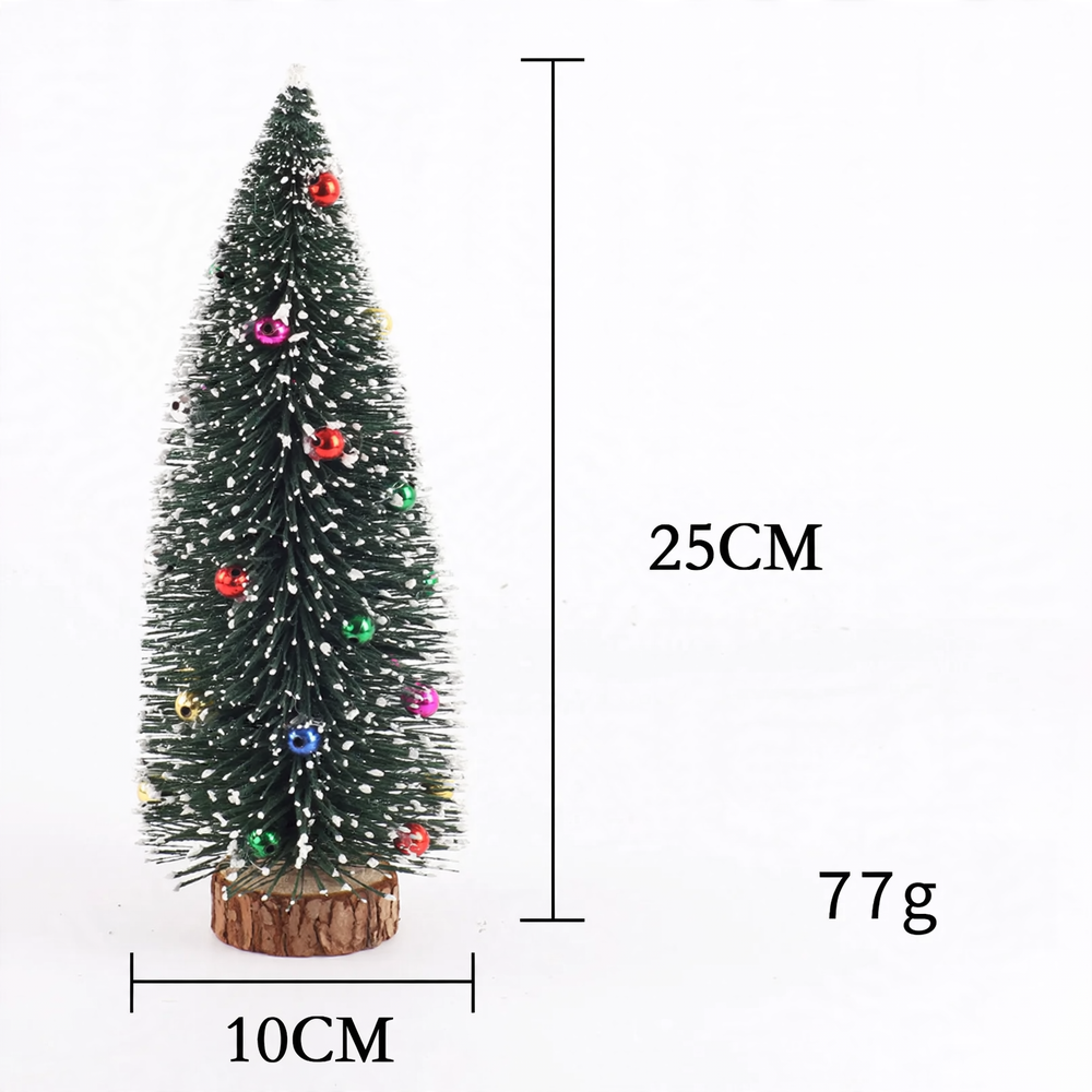 Mini-Weihnachtsbaum mit Beflockung und Perlen