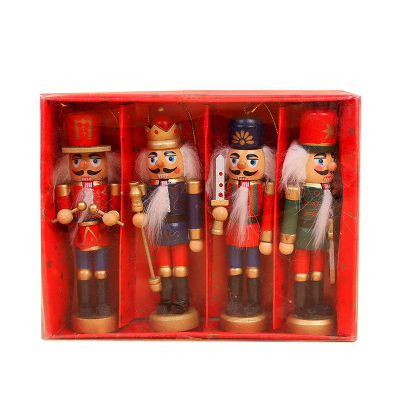 Nussknacker-Soldaten Set, 12 cm, Holz, handbemalt