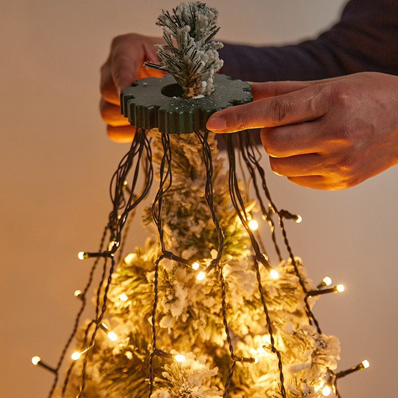 LED-Weihnachtsbaum-Lichterkette mit Stern