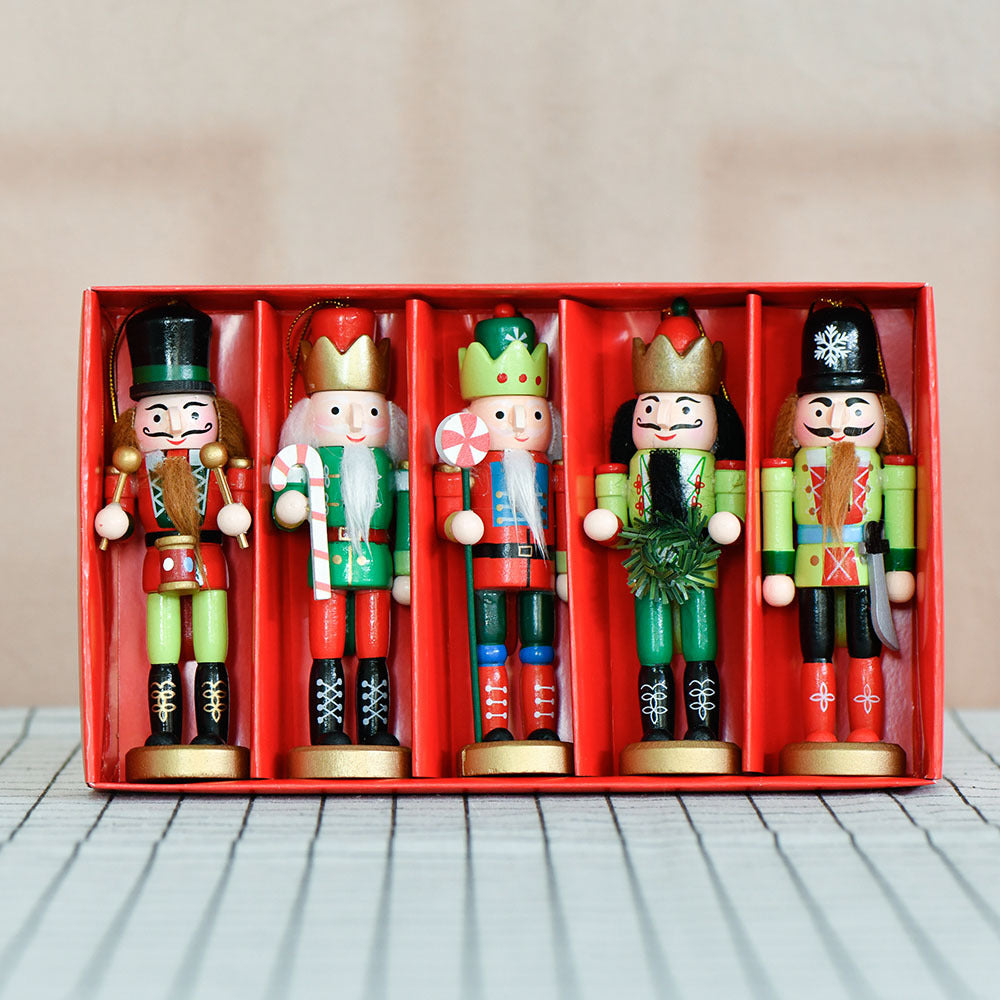 Nussknacker-Holzfiguren-Set, 13 cm