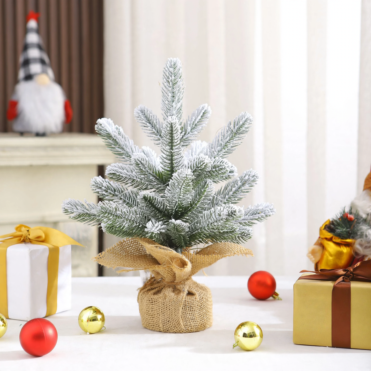 Mini-Weihnachtsbaum aus PE, 35 cm, beschneit