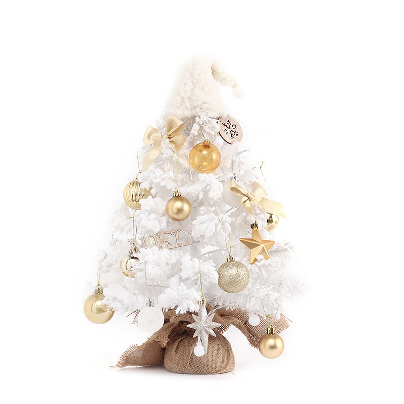 Mini-Weihnachtsbaum mit Beflockung und LED-Beleuchtung