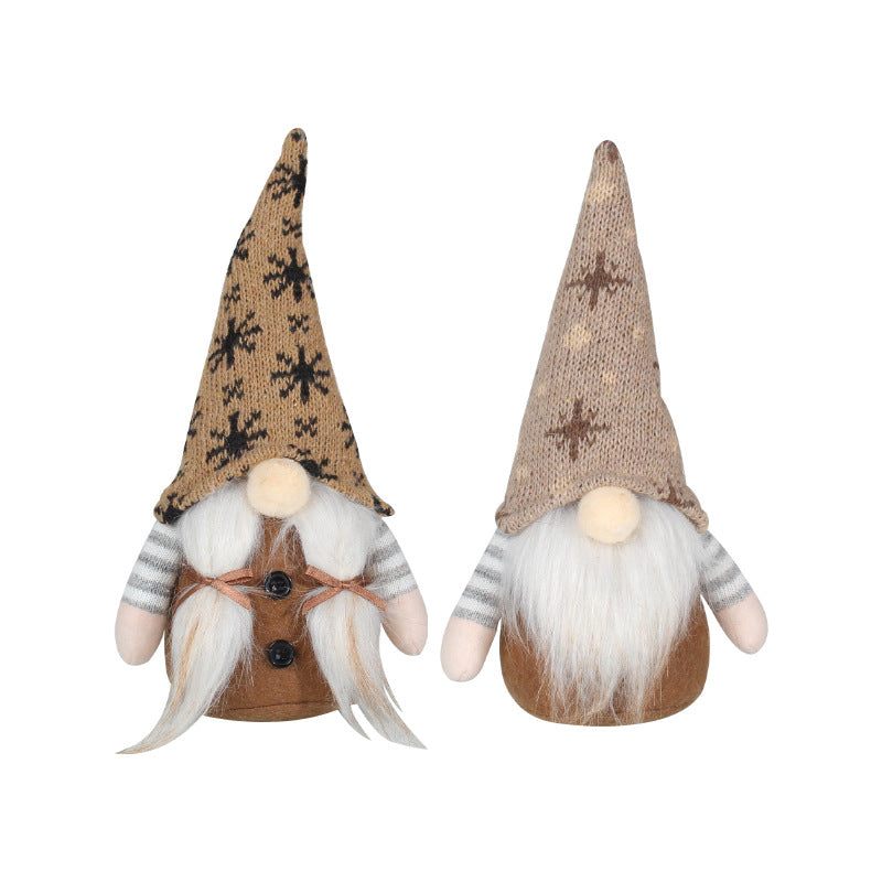 Weihnachts-Wichtel mit Strickmütze, Stoff-Hängefigur