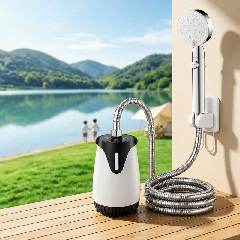 Elektrische tragbare Duschanlage mit Pumpe